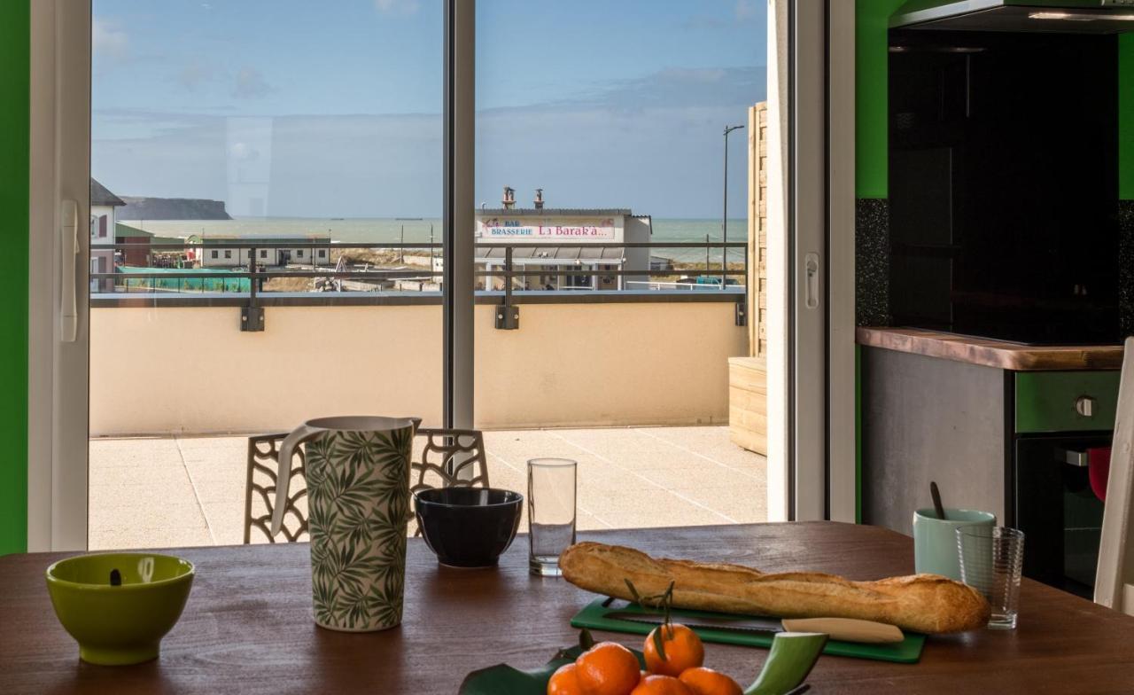 Babord, Appt Avec Terrasse Et Vue Mer Saint-Come-de-Fresne Luaran gambar